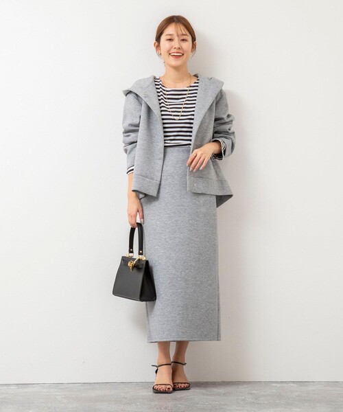 Rie Miller(リエミラー)の「《セットアップ対応》ウォッシャブルエアボールフードブルゾン(ブルゾン・レディース・グレー/ブラック・38)」の7枚目の写真