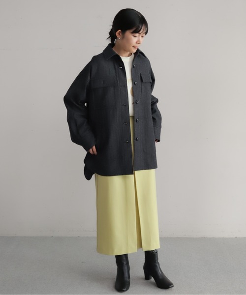 セール】ポリエステルツイル ボックスタックスカート（スカート