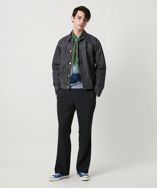 UNITED ARROWS（ユナイテッドアローズ）の「シオタ スビンコットン デニム トラッカージャケット「SLOW &　」（デニムジャケット・メンズ・ネイビー/ダークグレー・L/M/S/XL）」の4枚目の写真