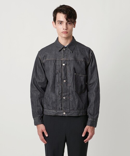 UNITED ARROWS（ユナイテッドアローズ）の「シオタ スビンコットン デニム トラッカージャケット「SLOW &　」（デニムジャケット・メンズ・ネイビー/ダークグレー・L/M/S/XL）」の8枚目の写真