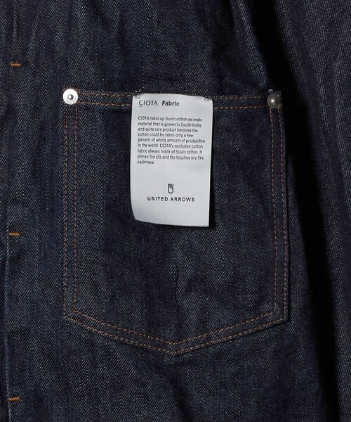 UNITED ARROWS（ユナイテッドアローズ）の「シオタ スビンコットン デニム トラッカージャケット「SLOW &　」（デニムジャケット・メンズ・ネイビー/ダークグレー・L/M/S/XL）」の15枚目の写真