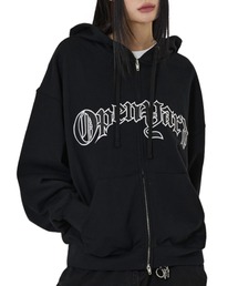 OY（オーワイ）の「『OY/オーワイ』OLD LEATHER PATCH HOODIE ZIP UP/オールドレザーパッチジップアップパーカー（パーカー・メンズ）」