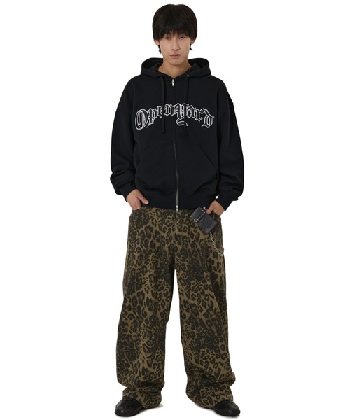 OY/オーワイ』OLD LEATHER PATCH HOODIE ZIP UP/オールドレザーパッチ