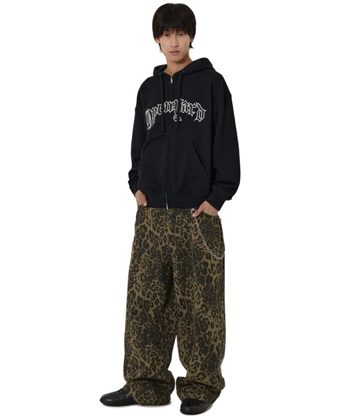 OY(オーワイ)の「『OY/オーワイ』OLD LEATHER PATCH HOODIE ZIP UP/オールドレザーパッチジップアップパーカー(パーカー・レディース・ブラック・L/M)」の6枚目の写真