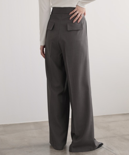 nouvellemoi(ヌーベルモイ)の「ダブルタックヘビーワイドスラックスパンツ(その他パンツ・レディース・グレー/ブラウン/ベージュ/ブラック・L/M/S)」の8枚目の写真