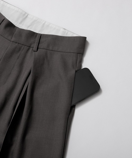 nouvellemoi(ヌーベルモイ)の「ダブルタックヘビーワイドスラックスパンツ(その他パンツ・レディース・グレー/ブラウン/ベージュ/ブラック・L/M/S)」の18枚目の写真