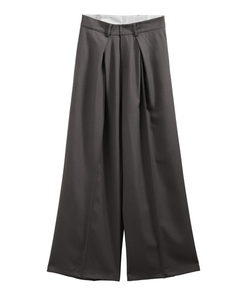 nouvellemoi(ヌーベルモイ)の「ダブルタックヘビーワイドスラックスパンツ(その他パンツ・レディース・グレー/ブラウン/ベージュ/ブラック・L/M/S)」の11枚目の写真