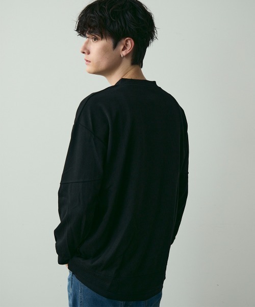 Shoowtime(ショウタイム)の「Snap Detail Pullover Long Sleeve Tee / スナップボタンデザインカットソー(Tシャツ/カットソー・メンズ・ブラック・MEDIUM/LARGE/X-LARGE)」の10枚目の写真