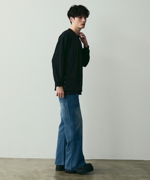 Shoowtime(ショウタイム)の「Snap Detail Pullover Long Sleeve Tee / スナップボタンデザインカットソー(Tシャツ/カットソー・メンズ・ブラック・MEDIUM/LARGE/X-LARGE)」の17枚目の写真
