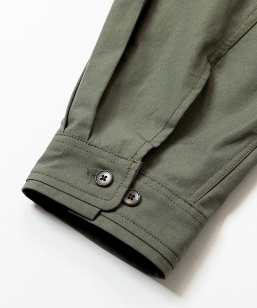 meanswhile（ミーンズワイル）の「Uniform Poplin Officer's SH（シャツ/ブラウス・メンズ・グリーン系・3(L)/2(M)）」の8枚目の写真