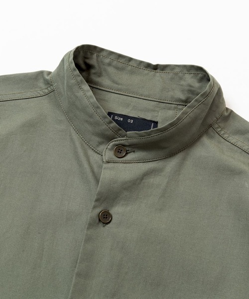 meanswhile（ミーンズワイル）の「Uniform Poplin Officer's SH（シャツ/ブラウス・メンズ・グリーン系・3(L)/2(M)）」の3枚目の写真