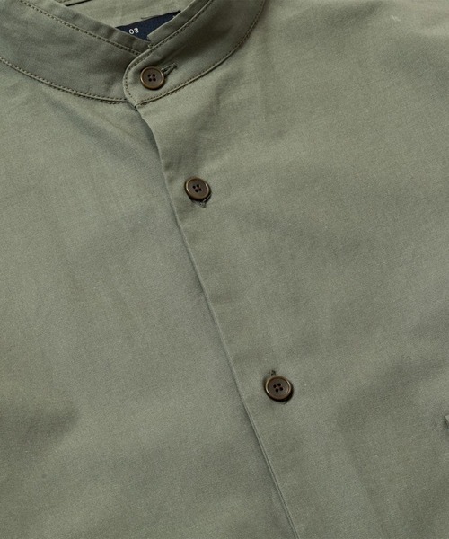 meanswhile（ミーンズワイル）の「Uniform Poplin Officer's SH（シャツ/ブラウス・メンズ・グリーン系・3(L)/2(M)）」の6枚目の写真