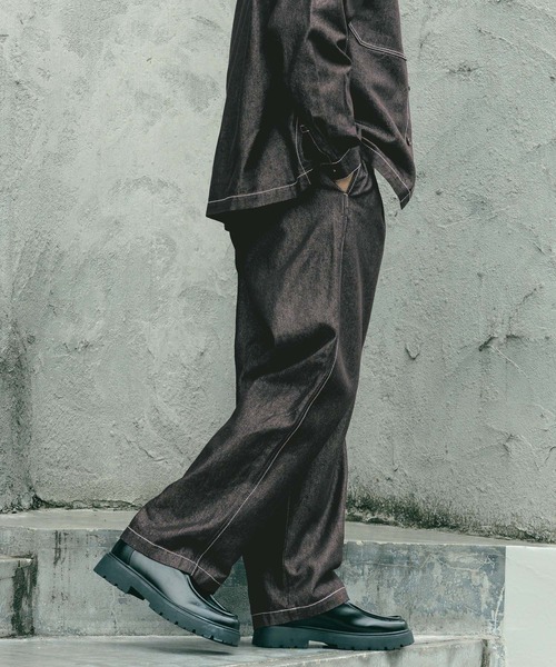 RAGEBLUE(レイジブルー)の「【BREEZY DENIM】ステッチデニムパンツ【セットアップ対応】(デニムパンツ・メンズ・ブルー/ブラック・MEDIUM/LARGE)」の17枚目の写真