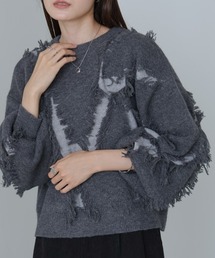 Bab | シャギージャガードニットトップス(ニット/セーター)