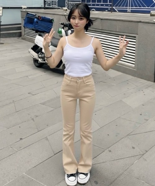 Belle Cie(ベルシー)の「カラースキニーパンツ|選べる20色 カラーパンツ ストレッチ 美脚 スリム レディース(チノパンツ・レディース・レッド/ラベンダー/ベージュ/パープル/オレンジ/ネイビー/ピンク/モスグリーン/ライム/グリーン/ブラウン/ボルドー/イエロー/サックスブルー/スカイブルー/ブラック/チェリーピンク/グレー/ブルー/ホワイト・L/M/XL/S)」の21枚目の写真