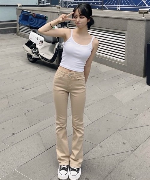 Belle Cie(ベルシー)の「カラースキニーパンツ|選べる20色 カラーパンツ ストレッチ 美脚 スリム レディース(チノパンツ・レディース・レッド/ラベンダー/ベージュ/パープル/オレンジ/ネイビー/ピンク/モスグリーン/ライム/グリーン/ブラウン/ボルドー/イエロー/サックスブルー/スカイブルー/ブラック/チェリーピンク/グレー/ブルー/ホワイト・L/M/XL/S)」の22枚目の写真