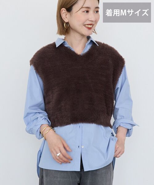 セール】【選べる丈】シャギーニットベスト（ベスト）｜AMERICAN HOLIC