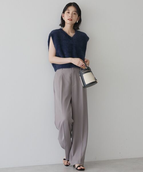 AMERICAN HOLIC(アメリカンホリック)の「【選べる丈】シャギーニットベスト(ベスト・レディース・ネイビー/ブラウン/グレイッシュベージュ・M/L)」の5枚目の写真