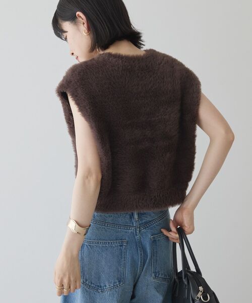 AMERICAN HOLIC(アメリカンホリック)の「【選べる丈】シャギーニットベスト(ベスト・レディース・ネイビー/ブラウン/グレイッシュベージュ・M/L)」の10枚目の写真