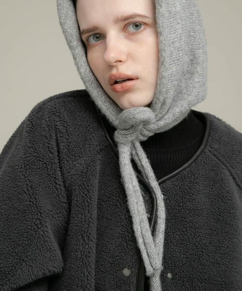 URBAN RESEARCH Sonny Label（アーバンリサーチサニーレーベル）の「バブーシュカニット帽（ニットキャップ/ビーニー・レディース・グレー/チャコールグレー・ONE）」の2枚目の写真