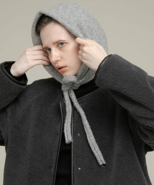 URBAN RESEARCH Sonny Label（アーバンリサーチサニーレーベル）の「バブーシュカニット帽（ニットキャップ/ビーニー・レディース・グレー/チャコールグレー・ONE）」の3枚目の写真