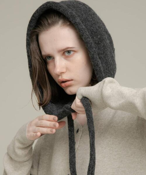 URBAN RESEARCH Sonny Label（アーバンリサーチサニーレーベル）の「バブーシュカニット帽（ニットキャップ/ビーニー・レディース・グレー/チャコールグレー・ONE）」の12枚目の写真