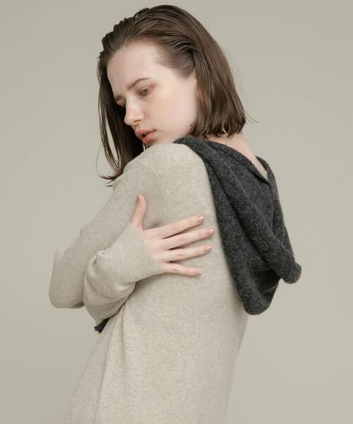 URBAN RESEARCH Sonny Label（アーバンリサーチサニーレーベル）の「バブーシュカニット帽（ニットキャップ/ビーニー・レディース・グレー/チャコールグレー・ONE）」の14枚目の写真