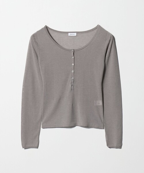 ATTISESSION(アティセッション)の「<ATTISESSION>ヘンリーネック プルオーバー トップス(ニット/セーター・レディース・グレー系/ブラック/ベージュ・FREE)」の10枚目の写真