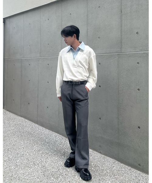 Otte(オッテ)の「シャツレイヤードトップス(シャツ/ブラウス・メンズ・ブラック/ホワイト・LARGE/MEDIUM/X-LARGE)」の14枚目の写真