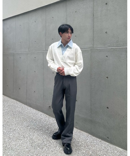 Otte(オッテ)の「シャツレイヤードトップス(シャツ/ブラウス・メンズ・ブラック/ホワイト・LARGE/MEDIUM/X-LARGE)」の22枚目の写真