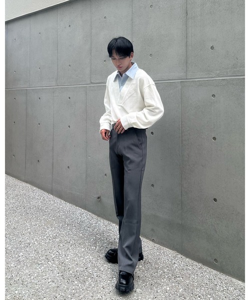 Otte(オッテ)の「シャツレイヤードトップス(シャツ/ブラウス・メンズ・ブラック/ホワイト・LARGE/MEDIUM/X-LARGE)」の8枚目の写真