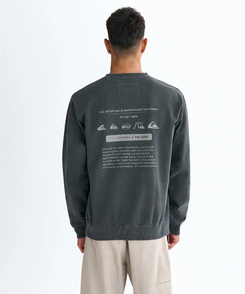 Quiksilver(クイックシルバー)の「PG HISTORY SWEAT CRE/クイックシルバールーズフィットバックプリントプルオーバースウェットトレーナー(スウェット・メンズ・ベージュ/グレー/ブラック/グリーン・LARGE/MEDIUM/X-LARGE/SMALL)」の2枚目の写真