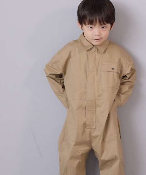 LOWRYS FARM（ローリーズファーム）の「ワークオールインワン　591527（つなぎ/オールインワン・キッズ・ベージュ/ブラック・130cm/120cm/110cm/150cm/140cm）」の14枚目の写真