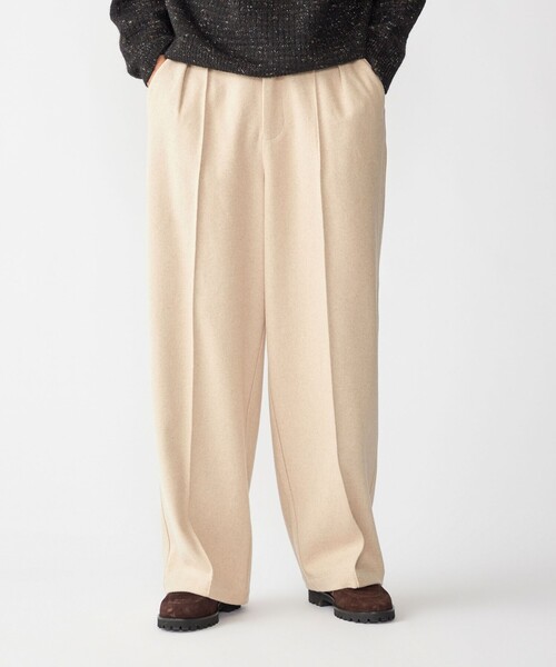 SHIPS（シップス）の「【WEB限定】SHIPS:〈手洗い可能〉ウールブレンド ワイド スラックス（スラックス・メンズ・ブラック/ダークグレー/ベージュ/ネイビー・SMALL/MEDIUM/LARGE/X-LARGE）」の7枚目の写真