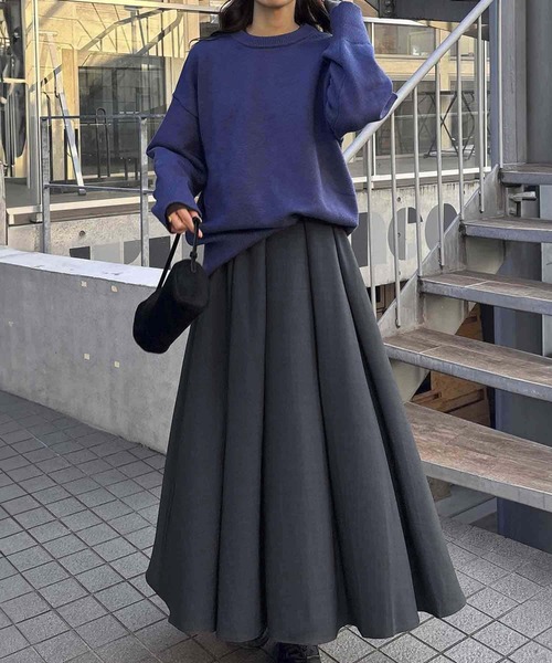 セール】【2025AW】タックフレアロングスカート（スカート）｜ELFRANK