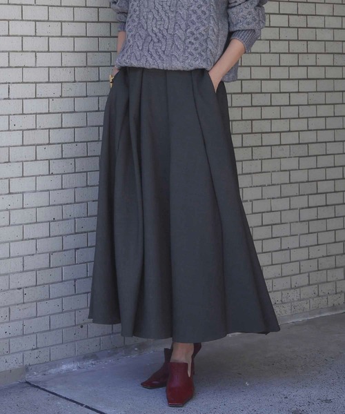 セール】【2025AW】タックフレアロングスカート（スカート）｜ELFRANK