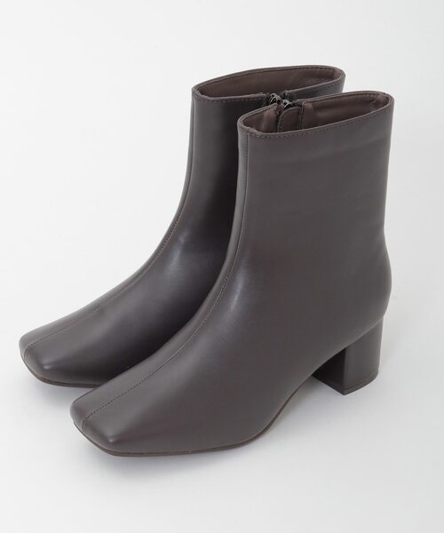 MELROSE claire（メルローズ クレール）の「【スクエアートゥショートブーツ】（ブーツ・レディース・ブラウン/ブラック・2/3/4）」の18枚目の写真