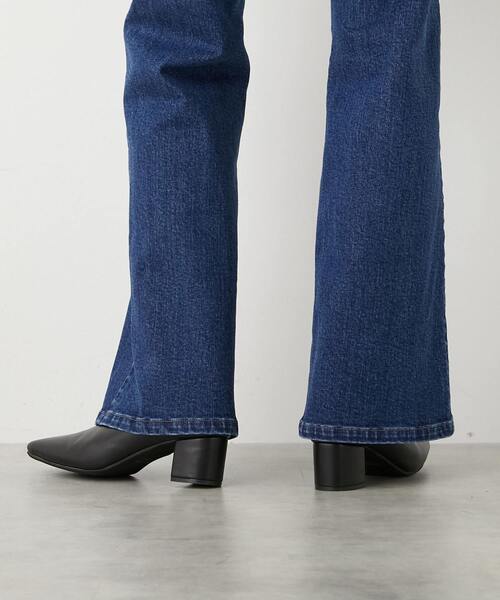 MELROSE claire（メルローズ クレール）の「【スクエアートゥショートブーツ】（ブーツ・レディース・ブラウン/ブラック・2/3/4）」の4枚目の写真