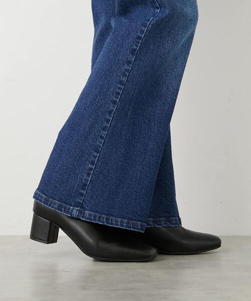 MELROSE claire（メルローズ クレール）の「【スクエアートゥショートブーツ】（ブーツ・レディース・ブラウン/ブラック・2/3/4）」の5枚目の写真