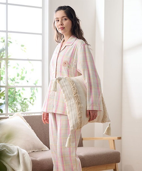 クリザンテーム ネルチェックパジャマ（ルームウェア/パジャマ