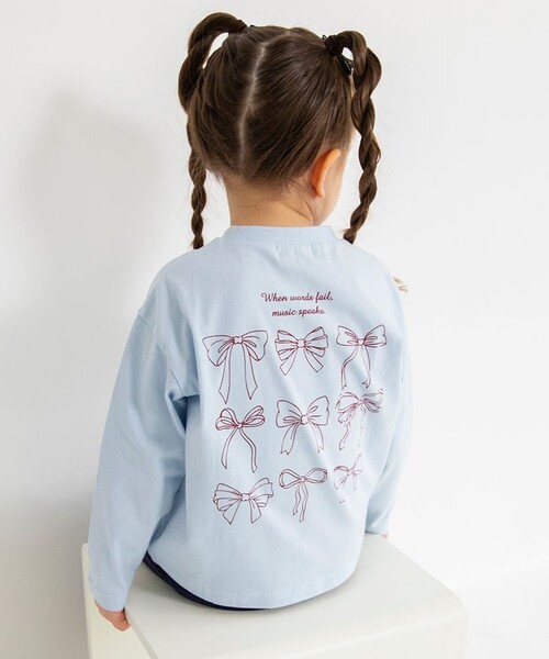 BRANSHES（ブランシェス）の「アソート長袖Tシャツ（Tシャツ/カットソー・キッズ・チャコールグレー/サックスブルー/アイボリー/その他・130/90/120/80/110/100/140/150）」の3枚目の写真