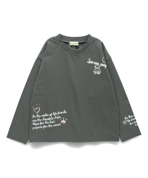 BRANSHES（ブランシェス）の「アソート長袖Tシャツ（Tシャツ/カットソー・キッズ・チャコールグレー/サックスブルー/アイボリー/その他・130/90/120/80/110/100/140/150）」の2枚目の写真