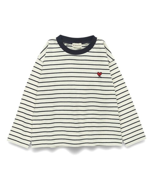 BRANSHES（ブランシェス）の「アソート長袖Tシャツ（Tシャツ/カットソー・キッズ・チャコールグレー/サックスブルー/アイボリー/その他・130/90/120/80/110/100/140/150）」の4枚目の写真