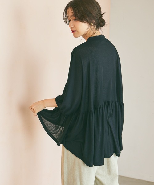 studio CLIP（スタディオクリップ）の「ギャザードルマンプルオーバー（Tシャツ/カットソー・レディース・ブラウン/ブラック/アイボリー・FREE）」の6枚目の写真