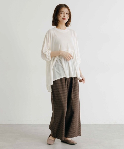 セール】ギャザードルマンプルオーバー（Tシャツ/カットソー）｜studio