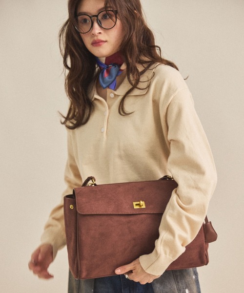 MIRROR STOKE（ミラーストーク）の「【ZOZO限定】POLO-NECK SWEATER/ポロネックセーター（ニット/セーター・レディース・ワイン/グレー/アイボリー・MEDIUM）」の18枚目の写真