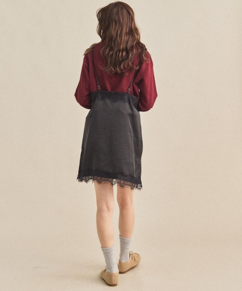 MIRROR STOKE（ミラーストーク）の「【ZOZO限定】POLO-NECK SWEATER/ポロネックセーター（ニット/セーター・レディース・ワイン/グレー/アイボリー・MEDIUM）」の8枚目の写真