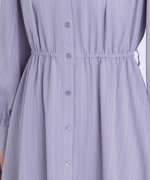 NATURAL BEAUTY BASIC(ナチュラルビューティーベーシック)の「◇ベルテッドシャドーストライプワンピース(ワンピース・レディース・ブルー/グレー/ネイビー・SMALL/MEDIUM)」の6枚目の写真