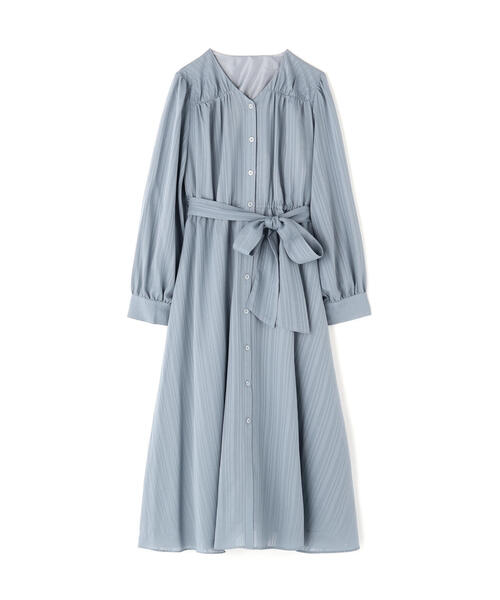 NATURAL BEAUTY BASIC(ナチュラルビューティーベーシック)の「◇ベルテッドシャドーストライプワンピース(ワンピース・レディース・ブルー/グレー/ネイビー・SMALL/MEDIUM)」の7枚目の写真