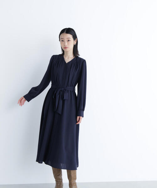 NATURAL BEAUTY BASIC(ナチュラルビューティーベーシック)の「◇ベルテッドシャドーストライプワンピース(ワンピース・レディース・ブルー/グレー/ネイビー・SMALL/MEDIUM)」の20枚目の写真